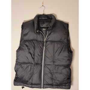 Cocoa New York Down Filled Insulated Vest‎ Jacket Black Cinch Waist- Large